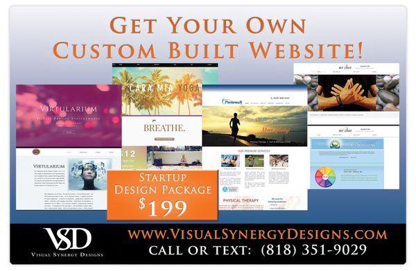 Startup Design Package only $199!  Visit the website for more details or feel free to reach out by phone!