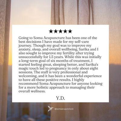 Stress and Fertility testimonial