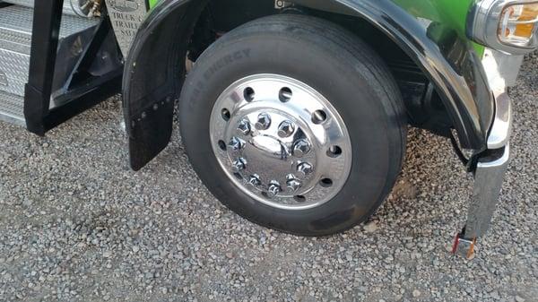 Chrome rim they did on semi Mobile  service.