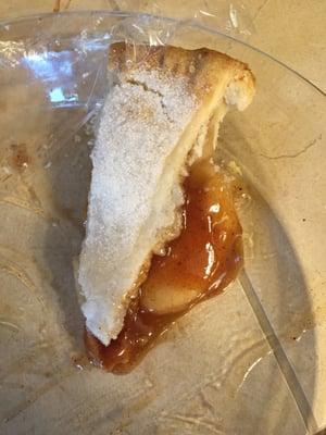 What's left of the most delicious apple pie ever! We will be headed back soon for blueberry