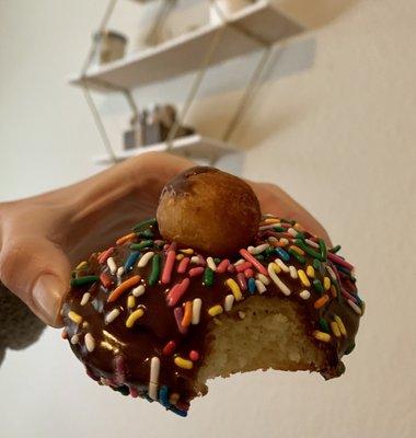 Chocolate sprinkles donut ($2.50)