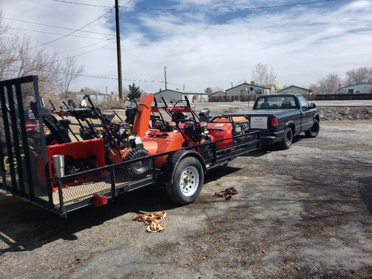 11 snowblowers and one generator. Was a busy weekend