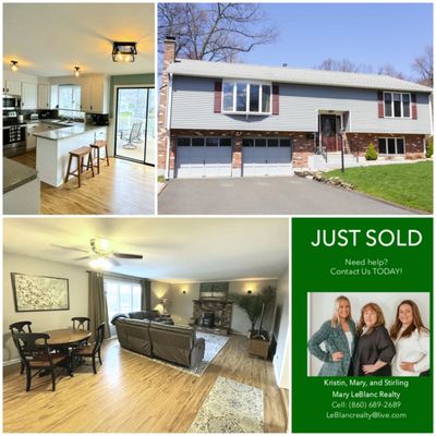 Just Sold , Call us for your next Connecticut Real Estate Transaction 8606892689 Mary Leblanc Realty  15 Center St Collinsville Ct 06019