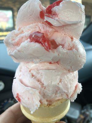 Parkerhouse - Amaretto Ice Cream with maraschino cherries.