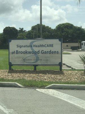 Sign outside .