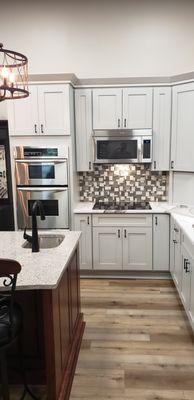 Bertch custom cabinetry in our kitchen design center.