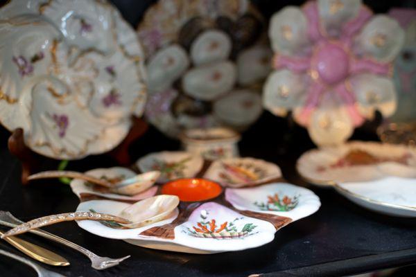 Hand Painted Oyster Plate