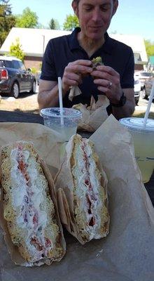 The "What's Up Doc?" sandwich - smoked carrot lox and cashew cream cheese! And the rosemary infused lemonade - OMG so good!