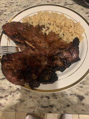 Steak and Rice.