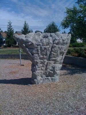 Small rock climbing wall