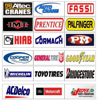 Our brands of tires and products we install routinely here at MobiCare in Florida where we are the professionals in Fleet Mai...