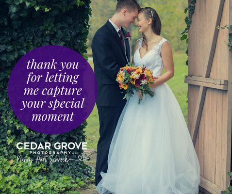 Capturing special moments at Cedar Grove Photography with Nancy Hart Schrock