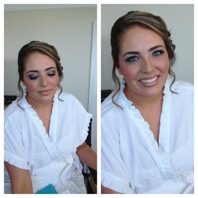 Bridal Makeup using airbrush application in Miami.