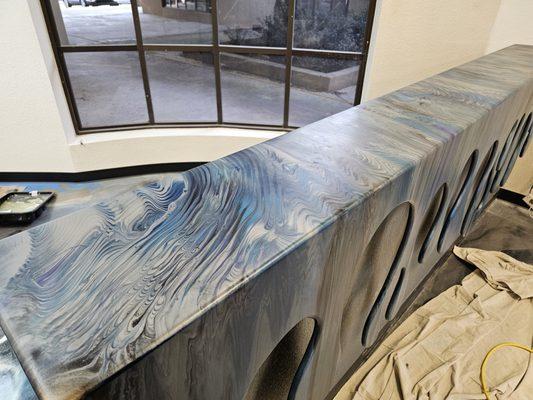 Custom epoxy bartop