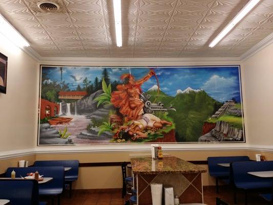 Mural in the dining area