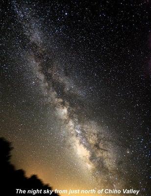 View of the Milky Way from Ash Fork, a few miles north of Chino Valley. (Photo by Jim Rouse)