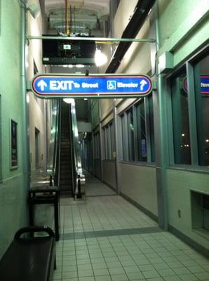 Inside station by platform