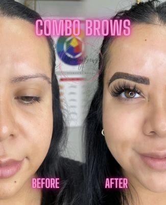 Technique: Combination Brows (Powder Brows + Microblading)