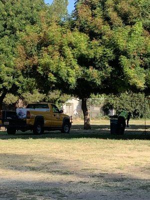 Park and Recreation employee truck