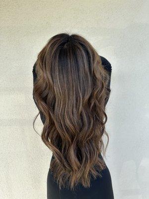 Brown balayage on this beauty