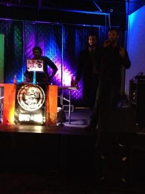 Co-founders Jared Yerg and Scott Doerr on the DJ stage