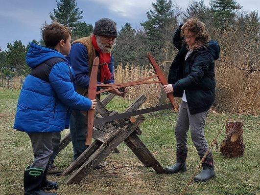 Pioneer craft activities for the family to enjoy, like making a candlestick holder.