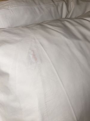 Another stain on the pillows