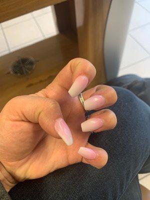 Ombré Coffin Tip Nails