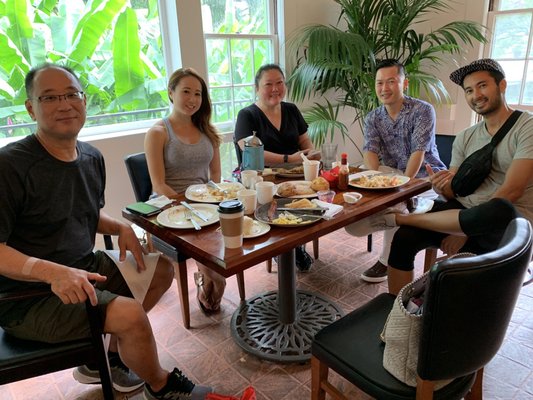 One of the Yelp tables - enjoying their breakfast