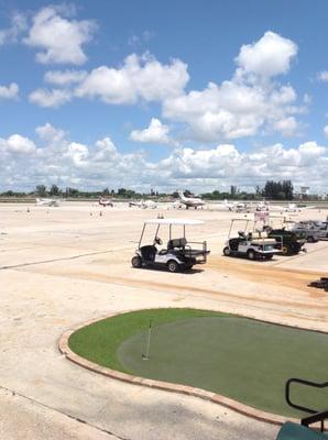 Putting green at the entrance to the current FBO.