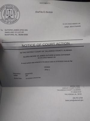 The Court House Paperwork the Court Clerk Mr York impersonate a Lawer judge fanning crooked too and involved with KK Wallace