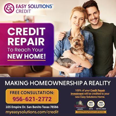 "Unlock Your Dream Home with Our Credit Repair Services!" 
 Free Consultation: 956-621-2772