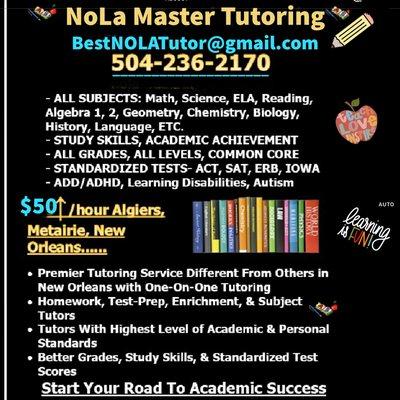 New name Nola Tutoring, still Same Great Services