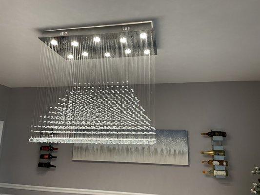 Chandelier installation