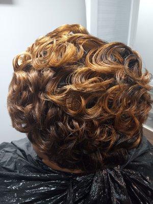 Wave curls, with highlights.