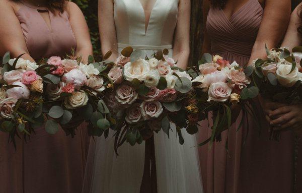 Dreamy bouquet for me and my maids!