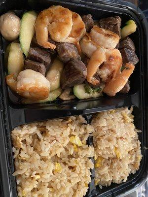 Steak and shrimp hibachi