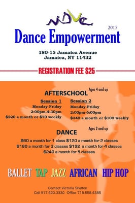 Pricing 2015 Afterschool and Dance School