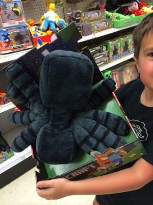 Giant Minecraft spider plushie