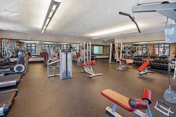 State of the Art fitness center, complete with private Yoga lounge