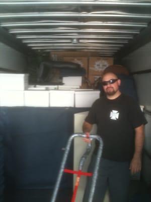 Owner operator David Alvarez moving a sonoma county attorneys office safe and secure. Get a quote today.