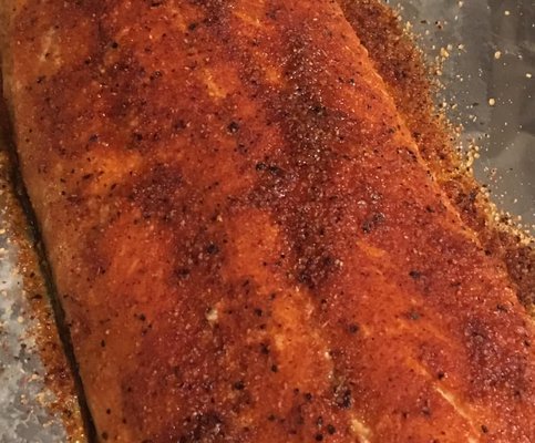 Wild Salmon made with Cosmic Dust Peach Rub