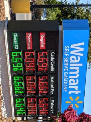 Gas prices on 7/8/22.