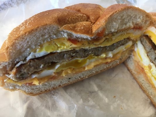 Sausage, Egg, And Cheese Breakfast Sandwich