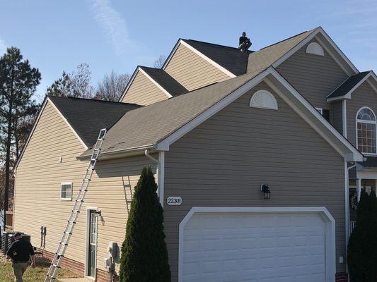 Inspecting the roof