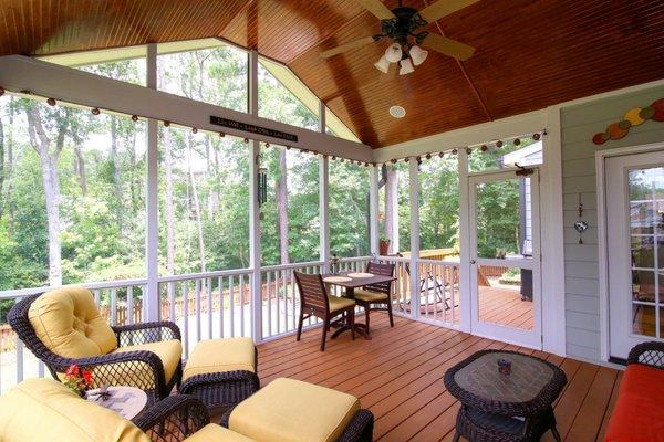 This screened porch on my listing in Brighton Forest was just one of many great features.