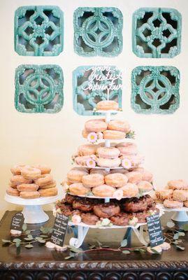 They assembled this doughnut cake for us and it looked adorable.