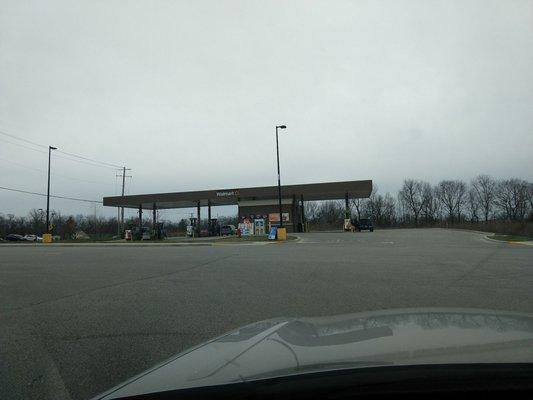 Walmart fuel is located on an out lot of the Walmart Neighborhood Market.