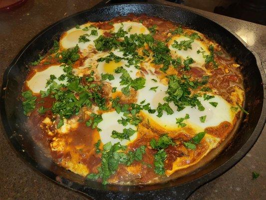 Israeli shakshuka breakfast