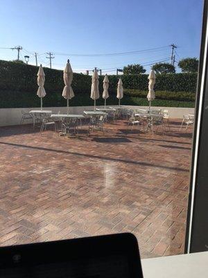 Great patio as an option at The Harvey Cafe.